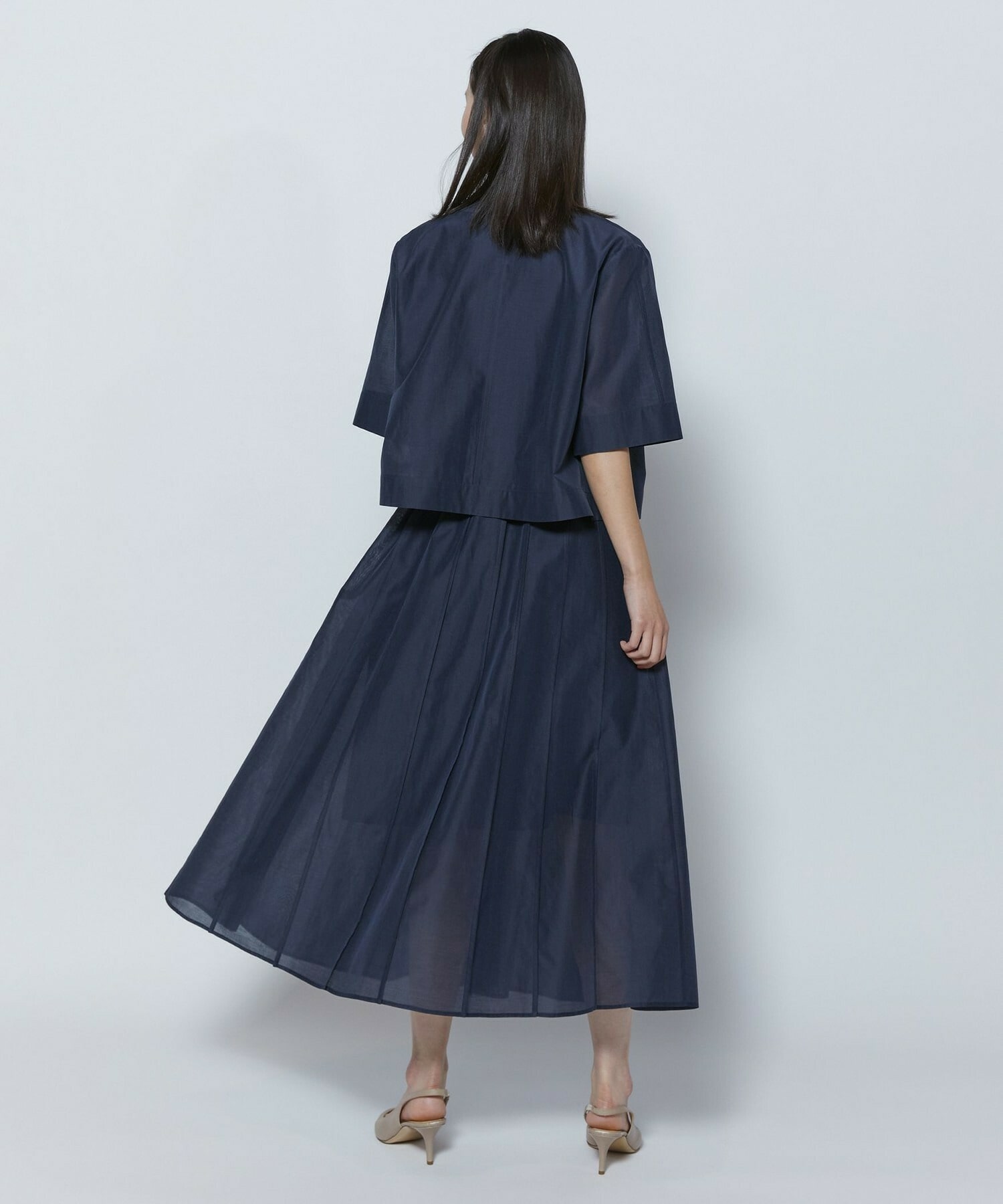 【COUTURIER】C/SEオーガンジーノーカラージャケット 詳細画像 ネイビー 5