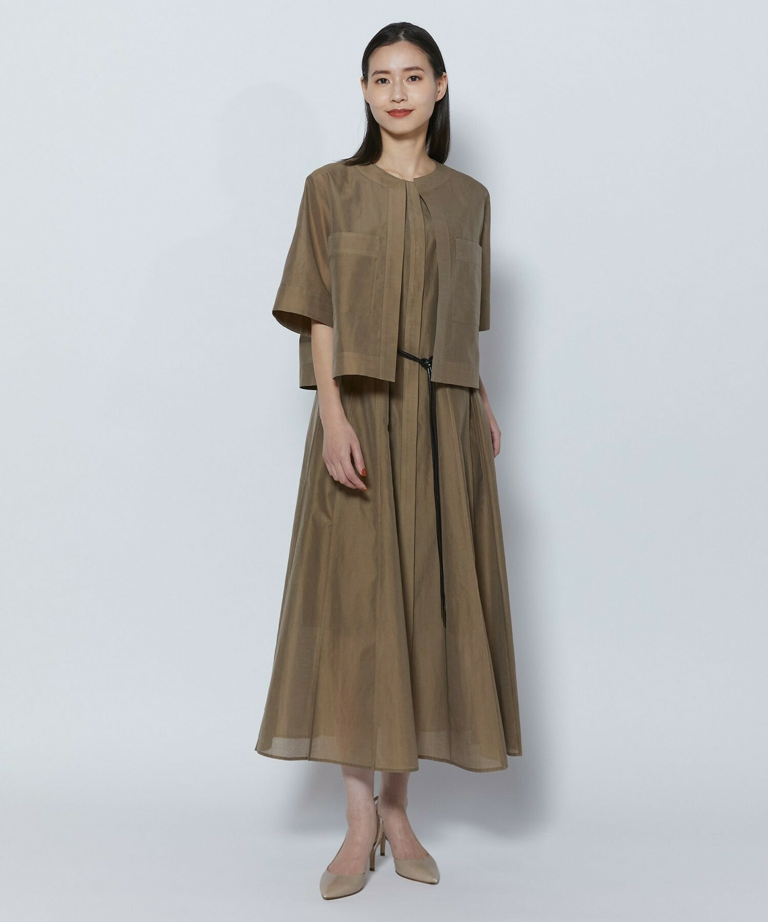【COUTURIER】C/SEオーガンジーノーカラージャケット 詳細画像 ネイビー 9
