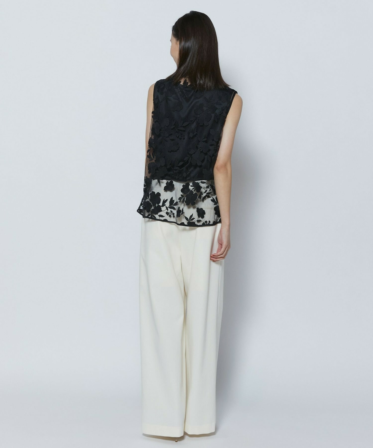 【COUTURIER】60/2Vダブルクロスパンツ 詳細画像 ブラック 14