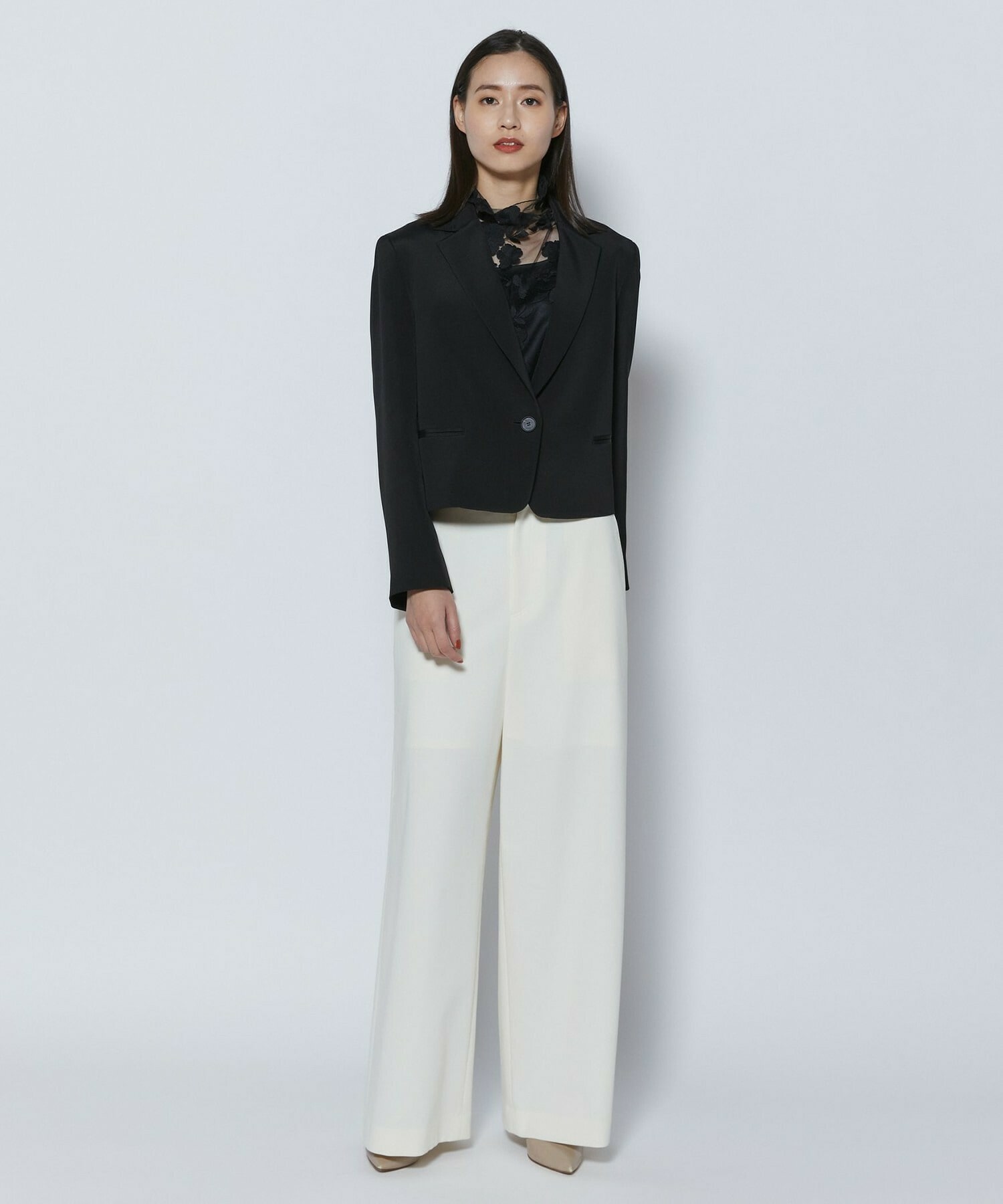 【COUTURIER】60/2Vダブルクロスパンツ 詳細画像 ブラック 16