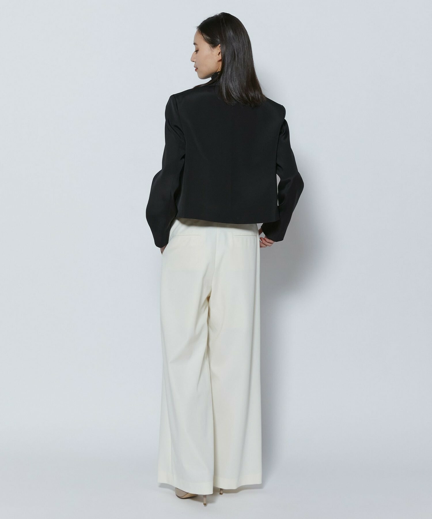 【COUTURIER】60/2Vダブルクロスパンツ 詳細画像 ブラック 18