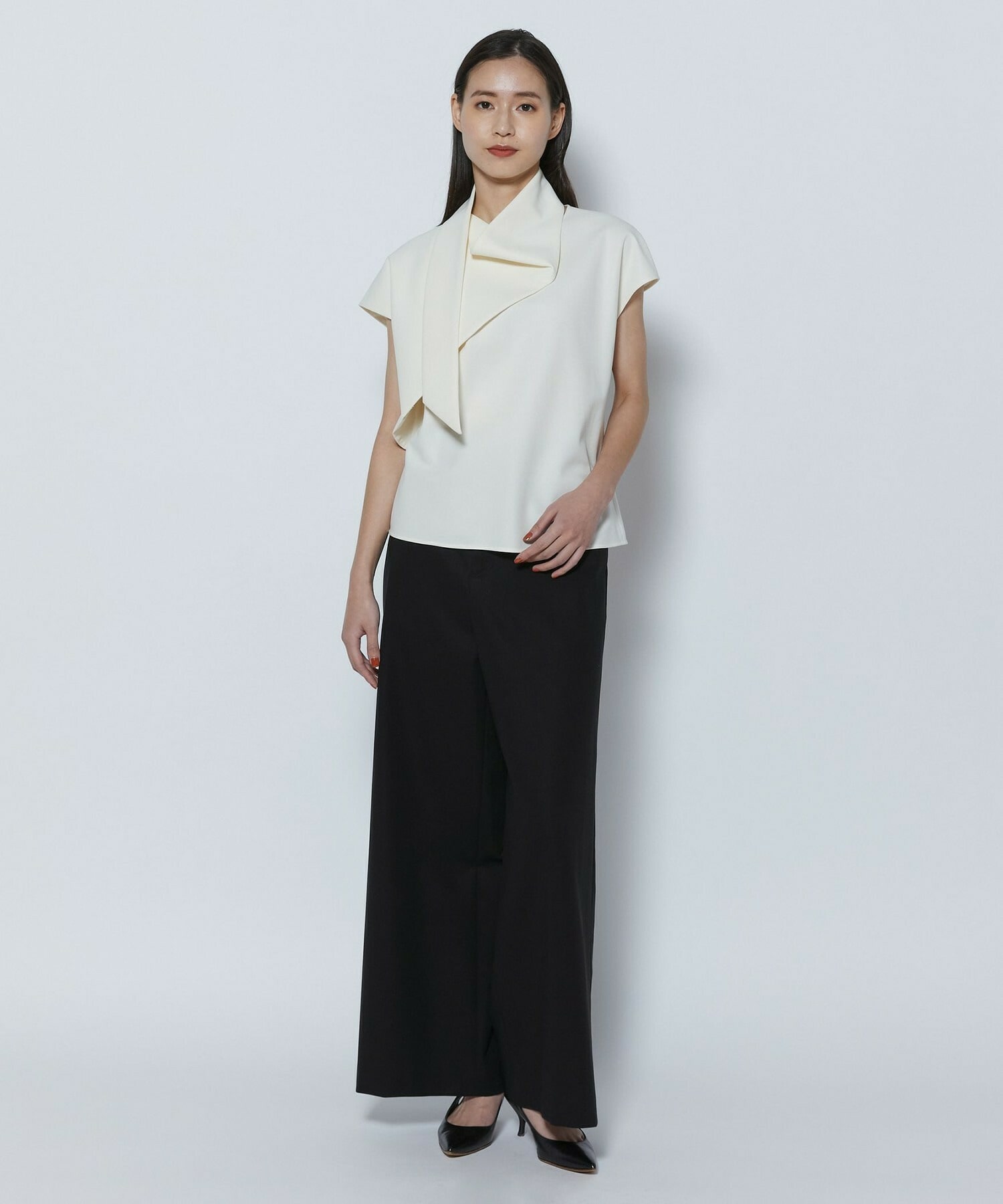 【COUTURIER】60/2Vダブルクロスパンツ 詳細画像 ブラック 3