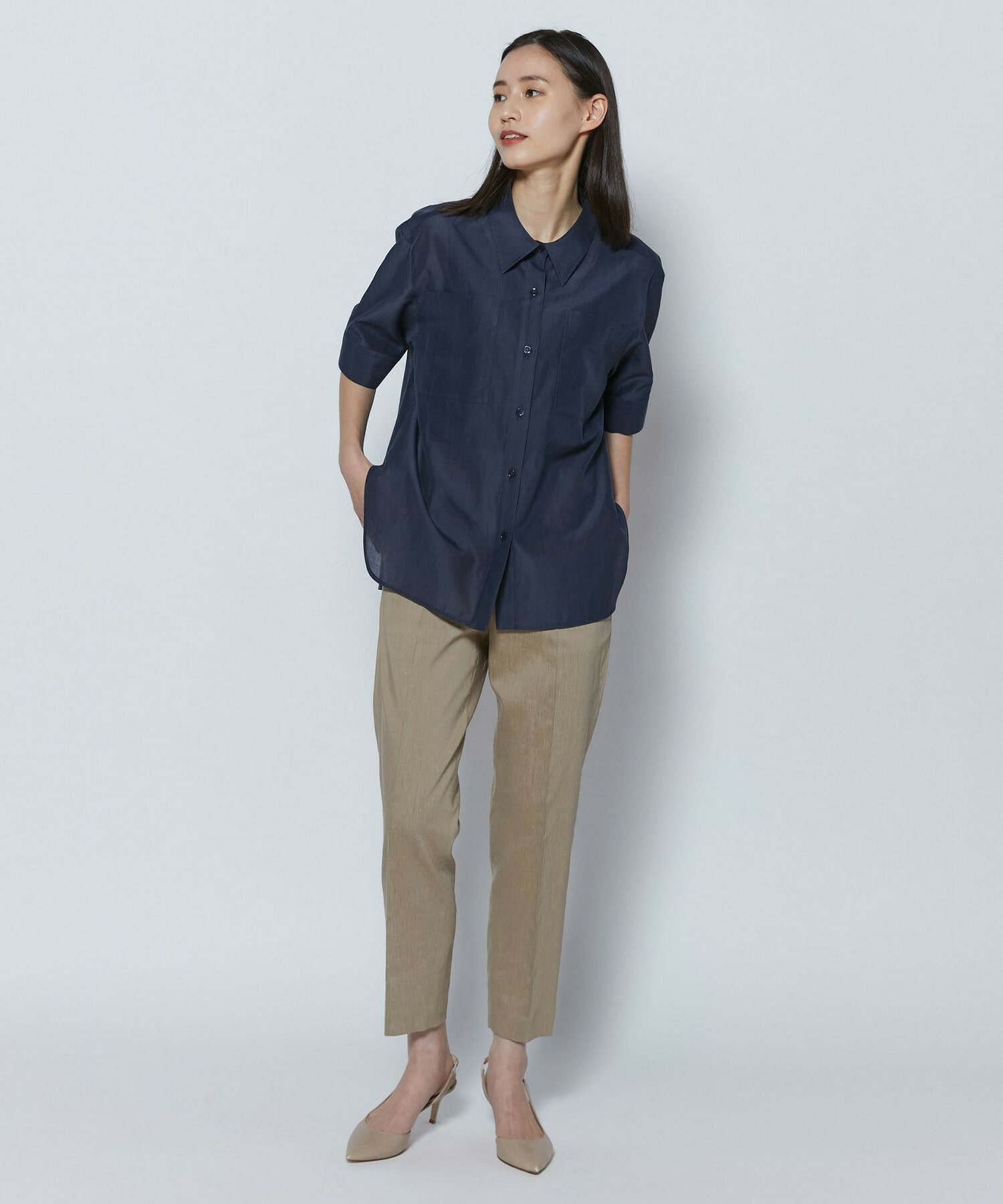 【COUTURIER】ファインリネンクロスパンツ 詳細画像 モカ 12