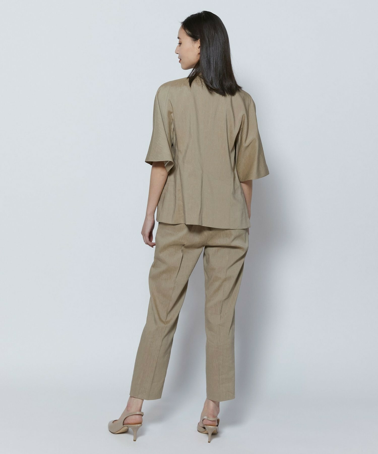 【COUTURIER】ファインリネンクロスパンツ 詳細画像 モカ 5