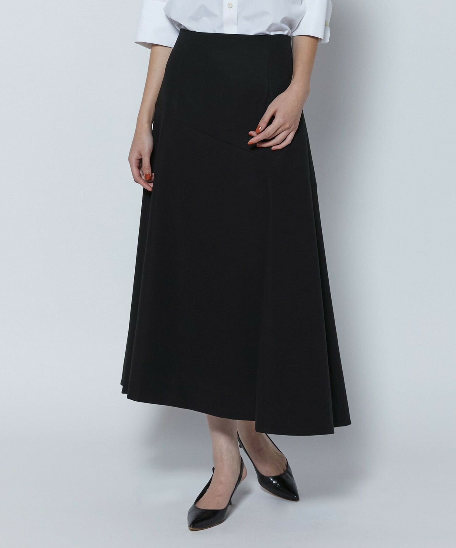 【COUTURIER】60/2Vダブルクロススカート 詳細画像 ブラック 1