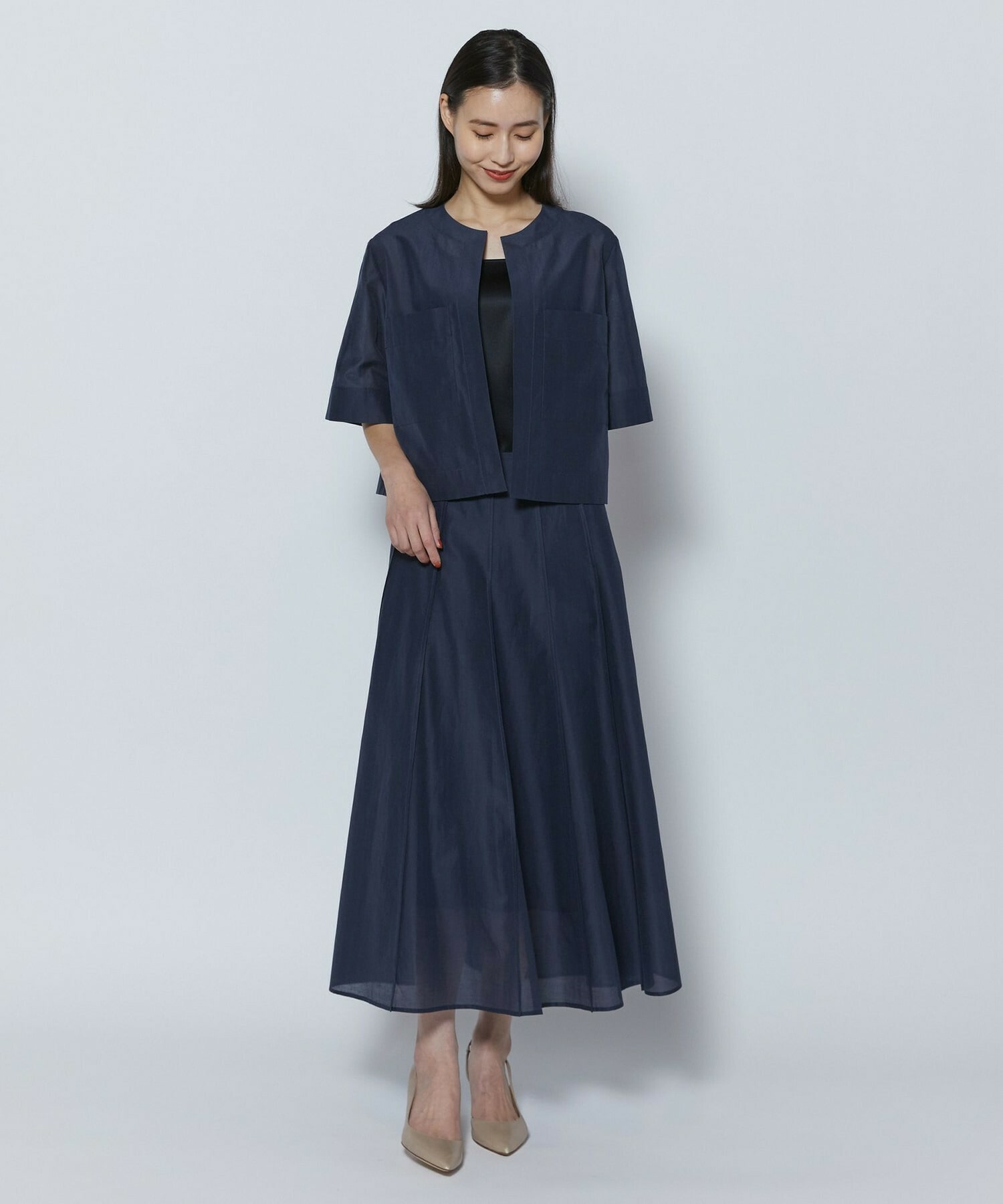 【COUTURIER】C/SEオーガンジースカート 詳細画像 ネイビー 1