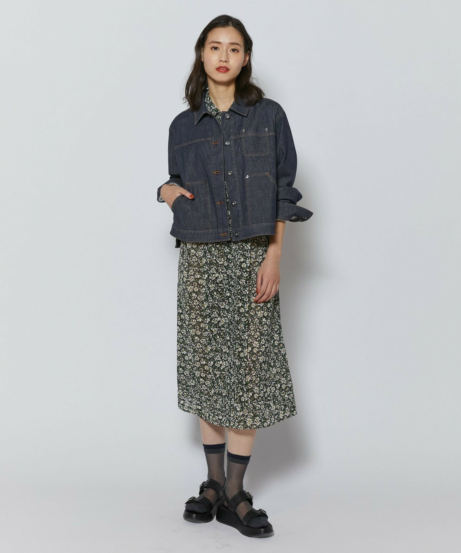 【L'EQUIPE】7ozストレッチデニムジャケット 詳細画像 インディゴブルー 7