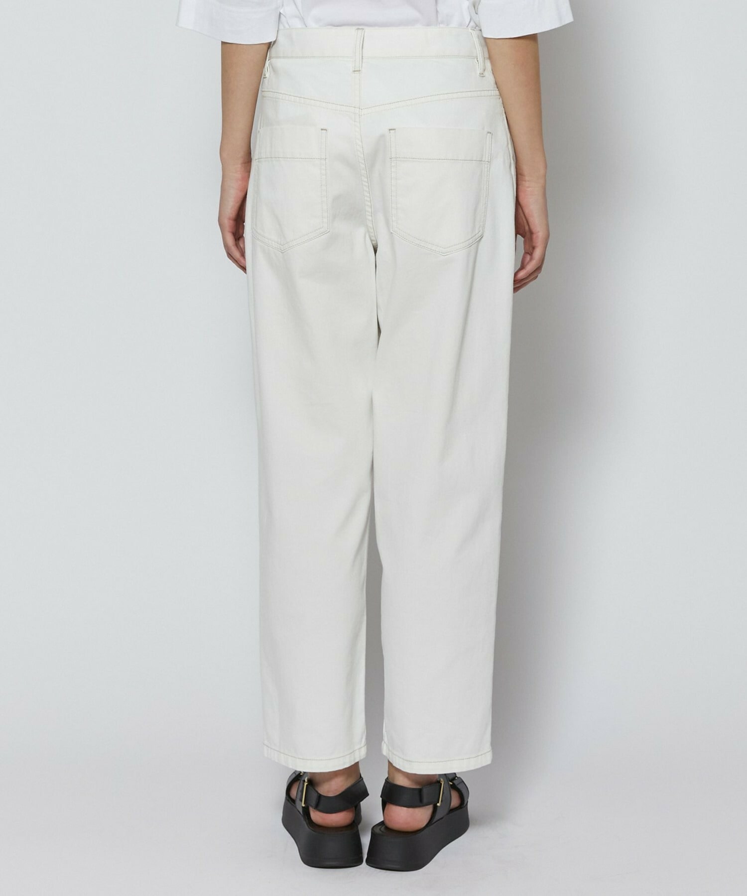 【L'EQUIPE】7ozストレッチデニムテーパードシルエットパンツ 詳細画像 ホワイト 19