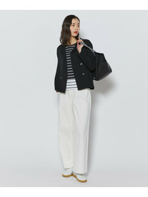 【L'EQUIPE】7ozストレッチデニムセミワイドパンツ 詳細画像 インディゴブルー 10