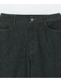 【L'EQUIPE】7ozストレッチデニムセミワイドパンツ 詳細画像 インディゴブルー 34