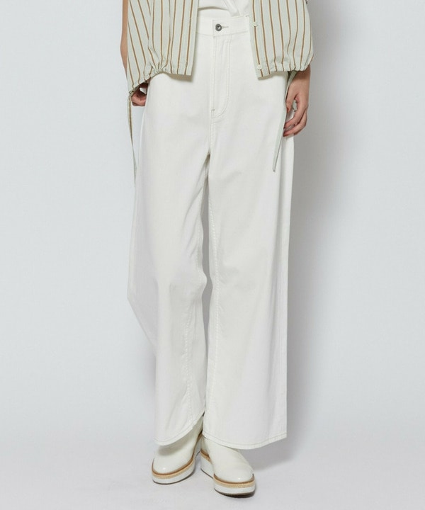 【L'EQUIPE】7ozストレッチデニムセミワイドパンツ