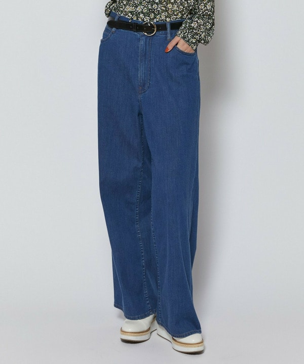 【L'EQUIPE】7ozストレッチデニムセミワイドパンツ