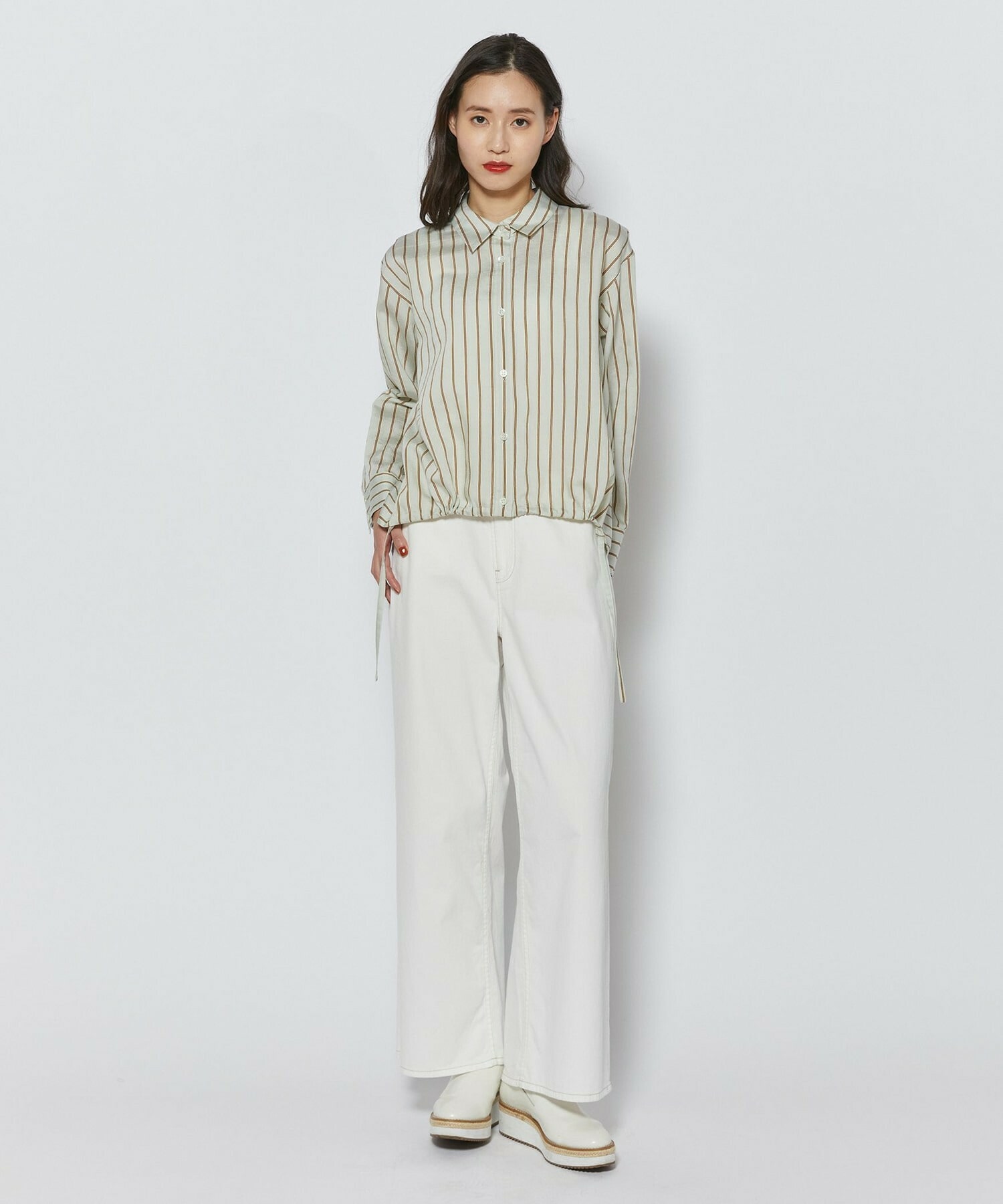 【L'EQUIPE】7ozストレッチデニムセミワイドパンツ 詳細画像 インディゴブルー 1