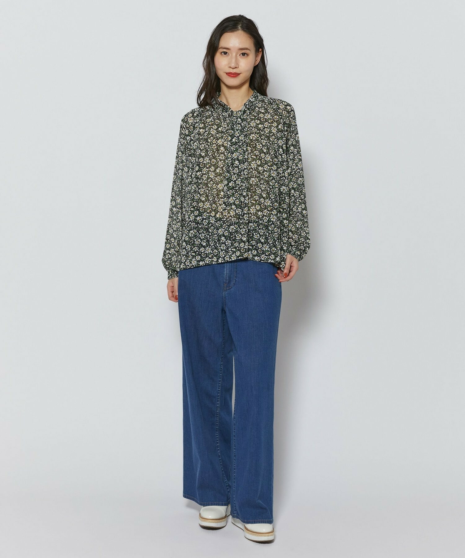 【L'EQUIPE】7ozストレッチデニムセミワイドパンツ 詳細画像 インディゴブルー 13