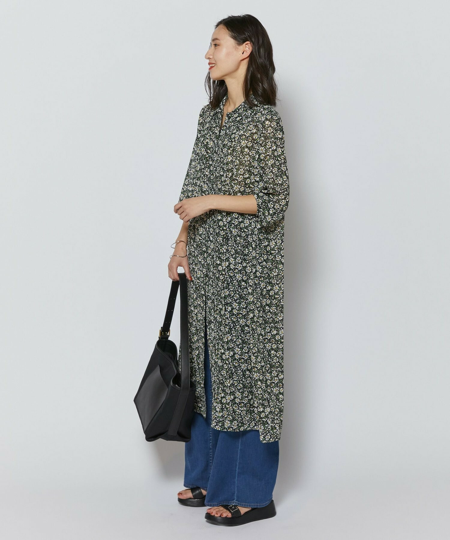 【L'EQUIPE】7ozストレッチデニムセミワイドパンツ 詳細画像 インディゴブルー 28