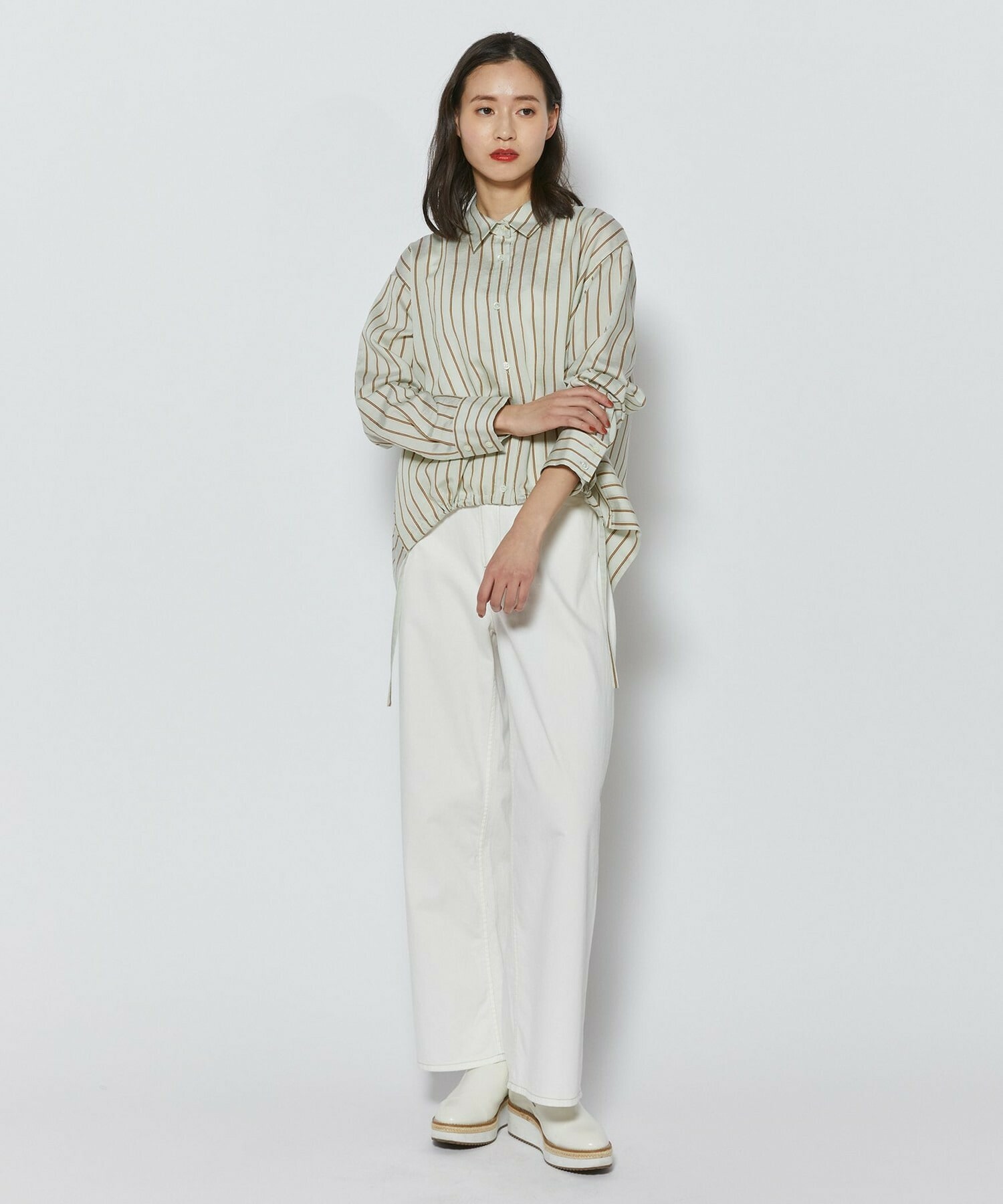 【L'EQUIPE】7ozストレッチデニムセミワイドパンツ 詳細画像 インディゴブルー 3