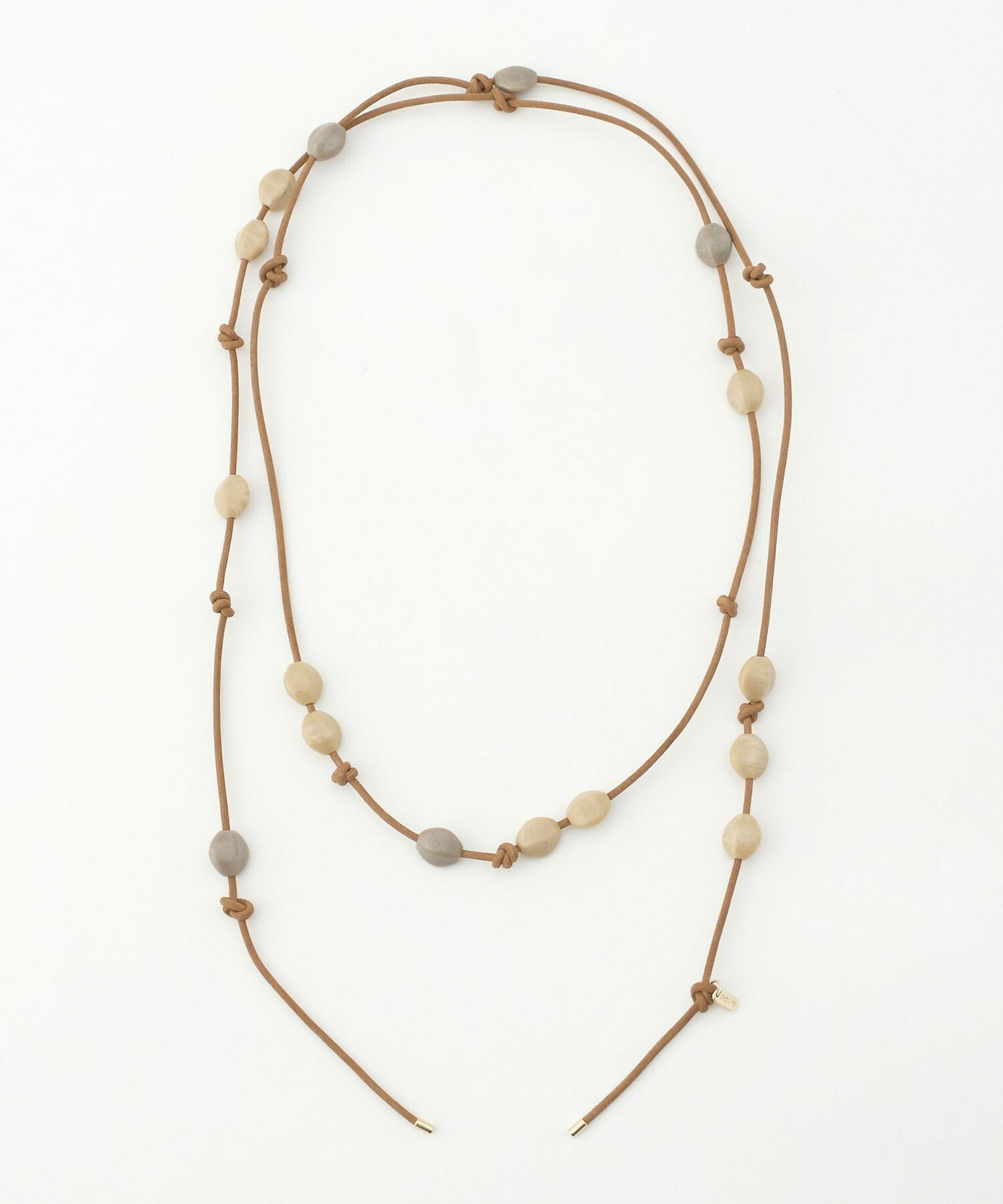 【L'EQUIPE】アクリルラリエット 詳細画像 ベージュ系その他 11