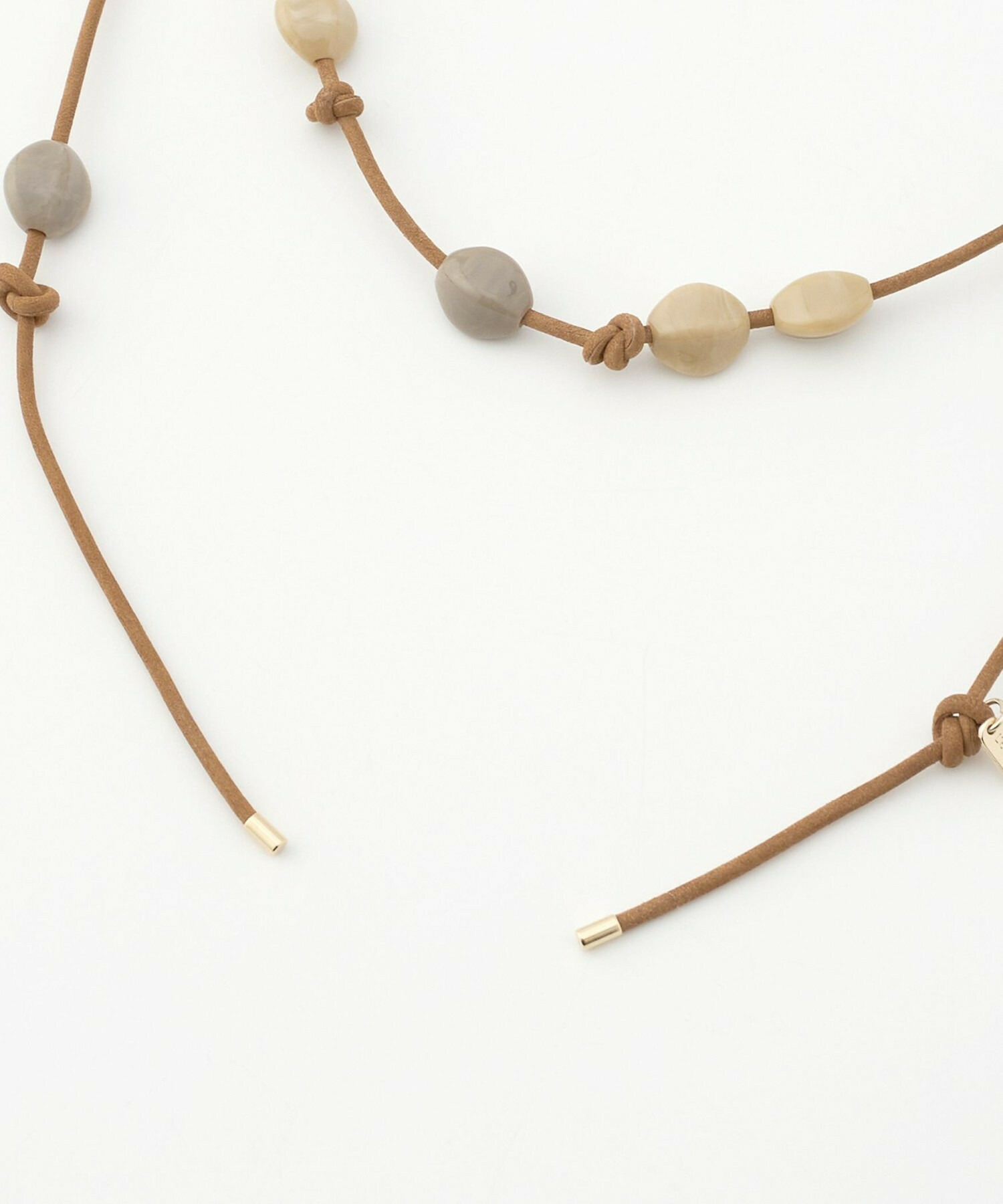 【L'EQUIPE】アクリルラリエット 詳細画像 ベージュ系その他 12