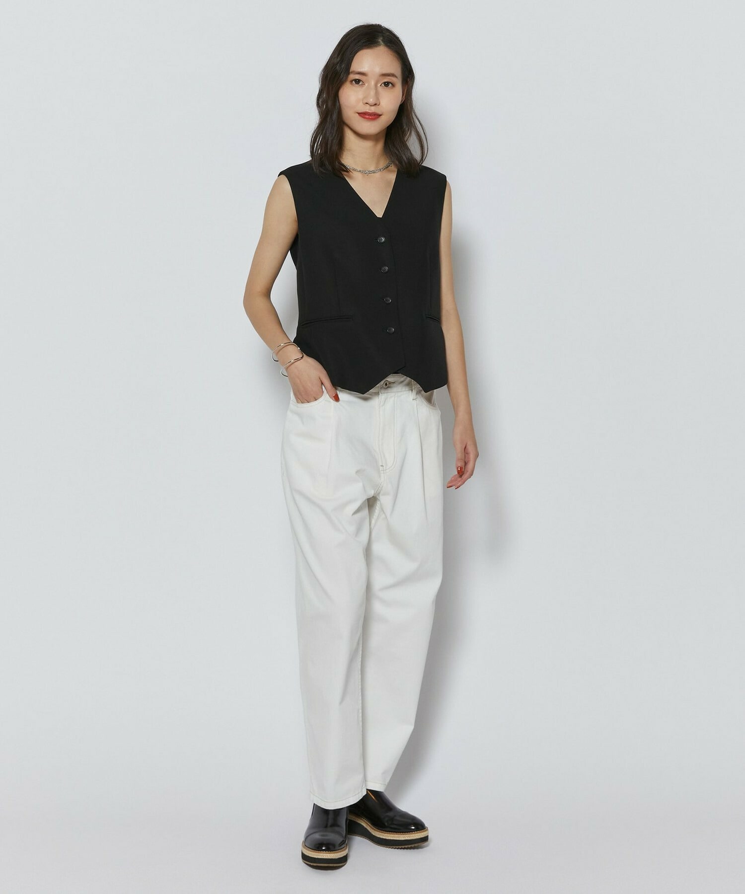 【L'EQUIPE】捻りチェーンショートネックレス 詳細画像 シルバー 1