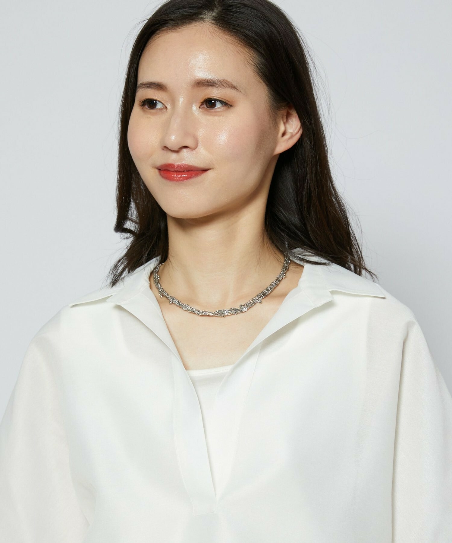 【L'EQUIPE】捻りチェーンショートネックレス 詳細画像 シルバー 8