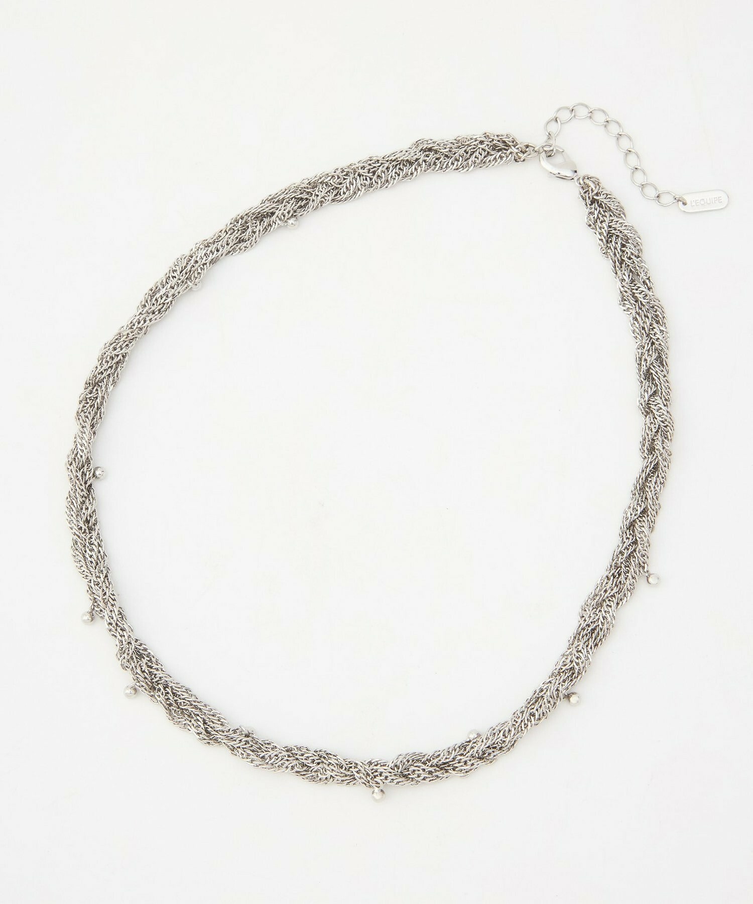 【L'EQUIPE】捻りチェーンショートネックレス 詳細画像 シルバー 1