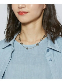 【L'EQUIPE】フラワー＆バードショートネックレス 詳細画像 シルバー 6