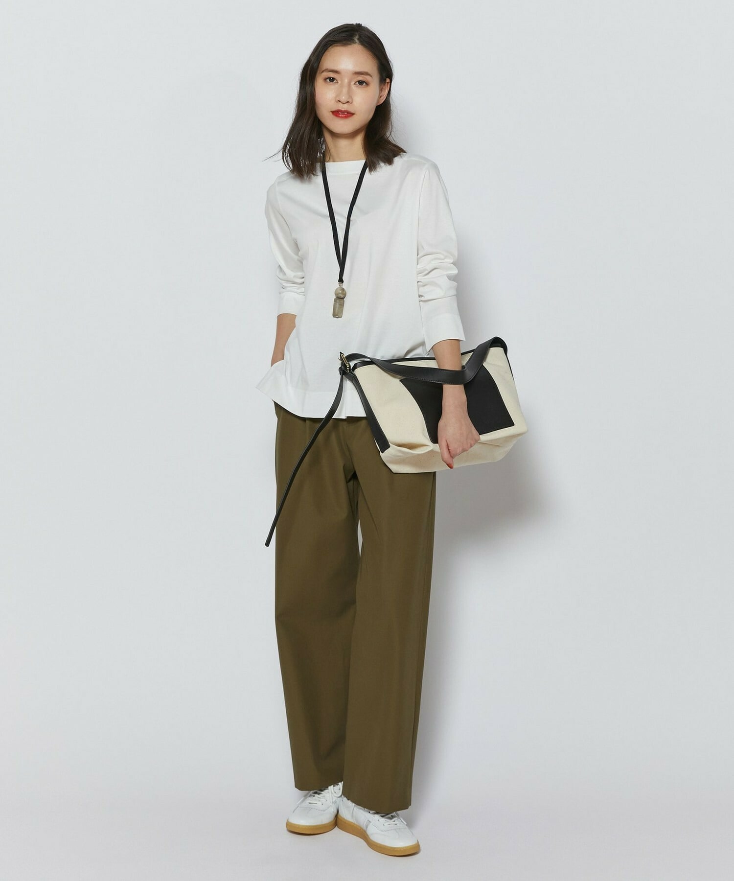 【L'EQUIPE】［eclat 2026年5月号掲載商品］キャンバスサック 詳細画像 オフホワイト 5
