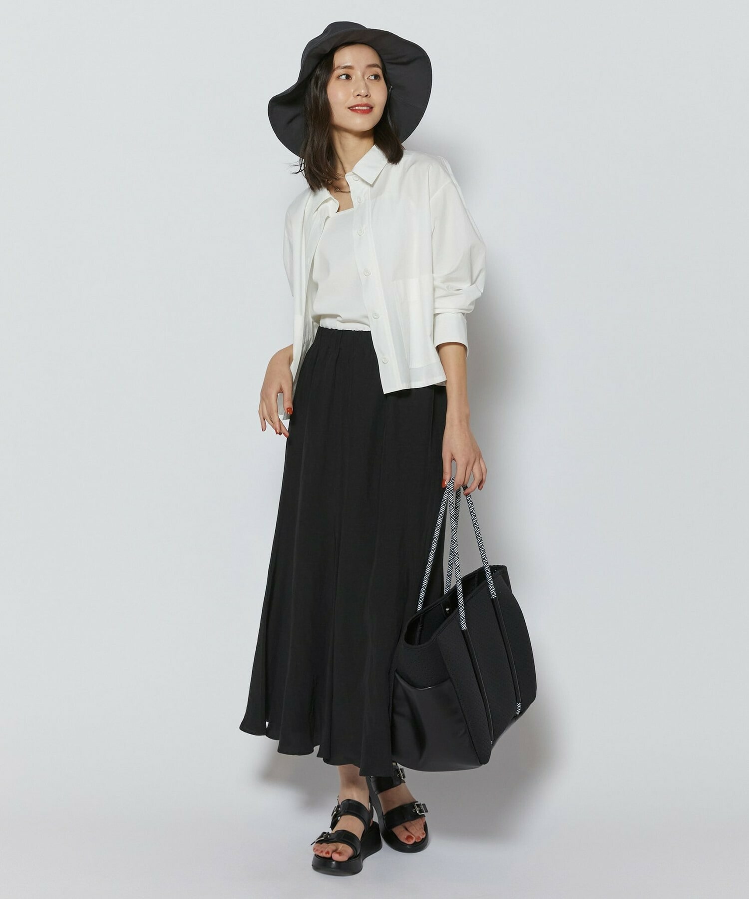 【L'EQUIPE】ツバ付きハット 詳細画像 チャコール 2