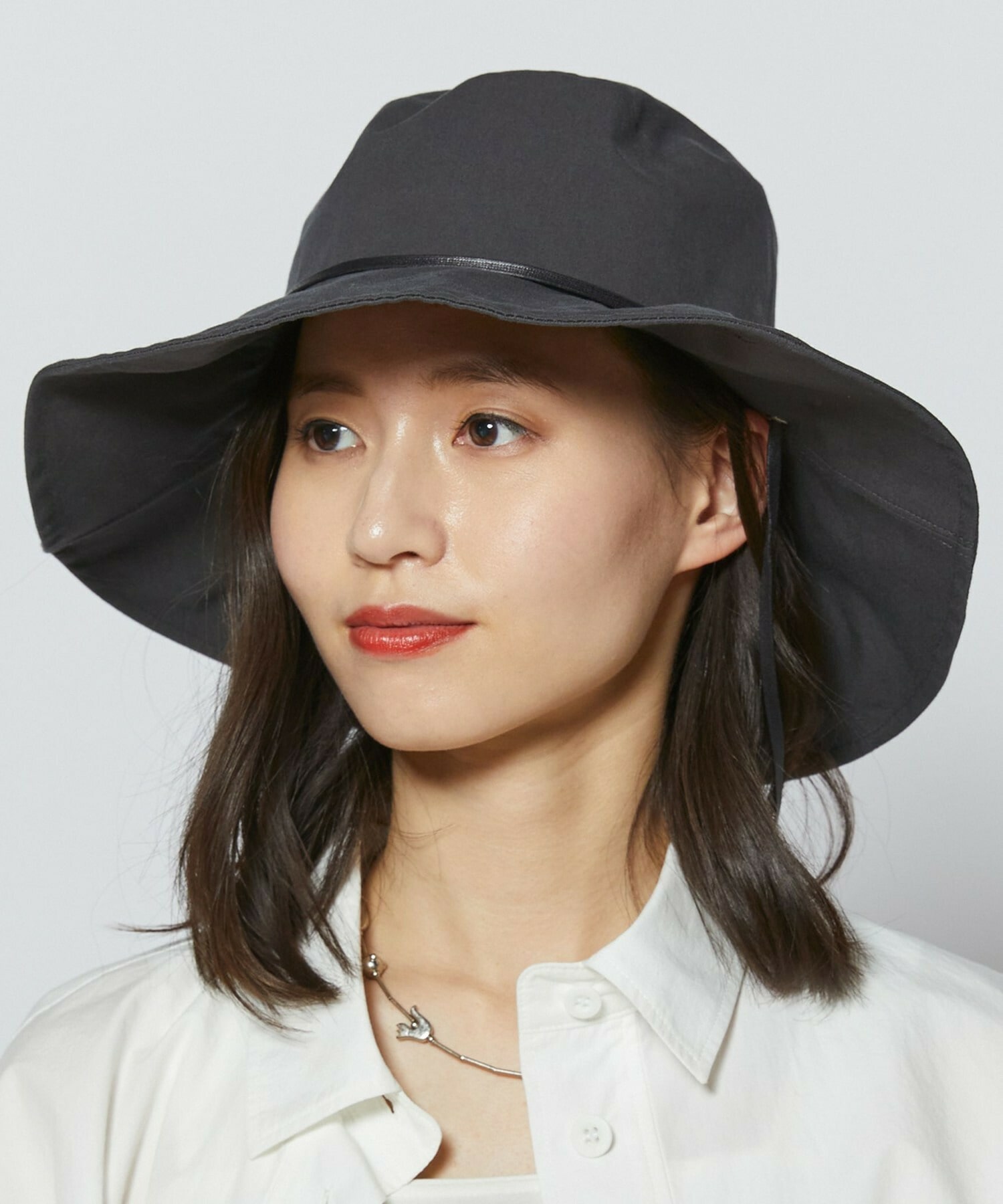 【L'EQUIPE】ツバ付きハット 詳細画像 チャコール 1