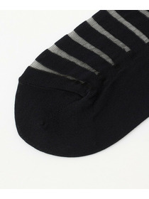 【L'EQUIPE】シースルーMIXボーダーソックス 詳細画像 ブラック 2