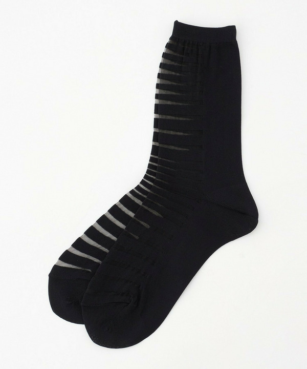 シースルーMIXボーダーソックス 詳細画像 ブラック 1