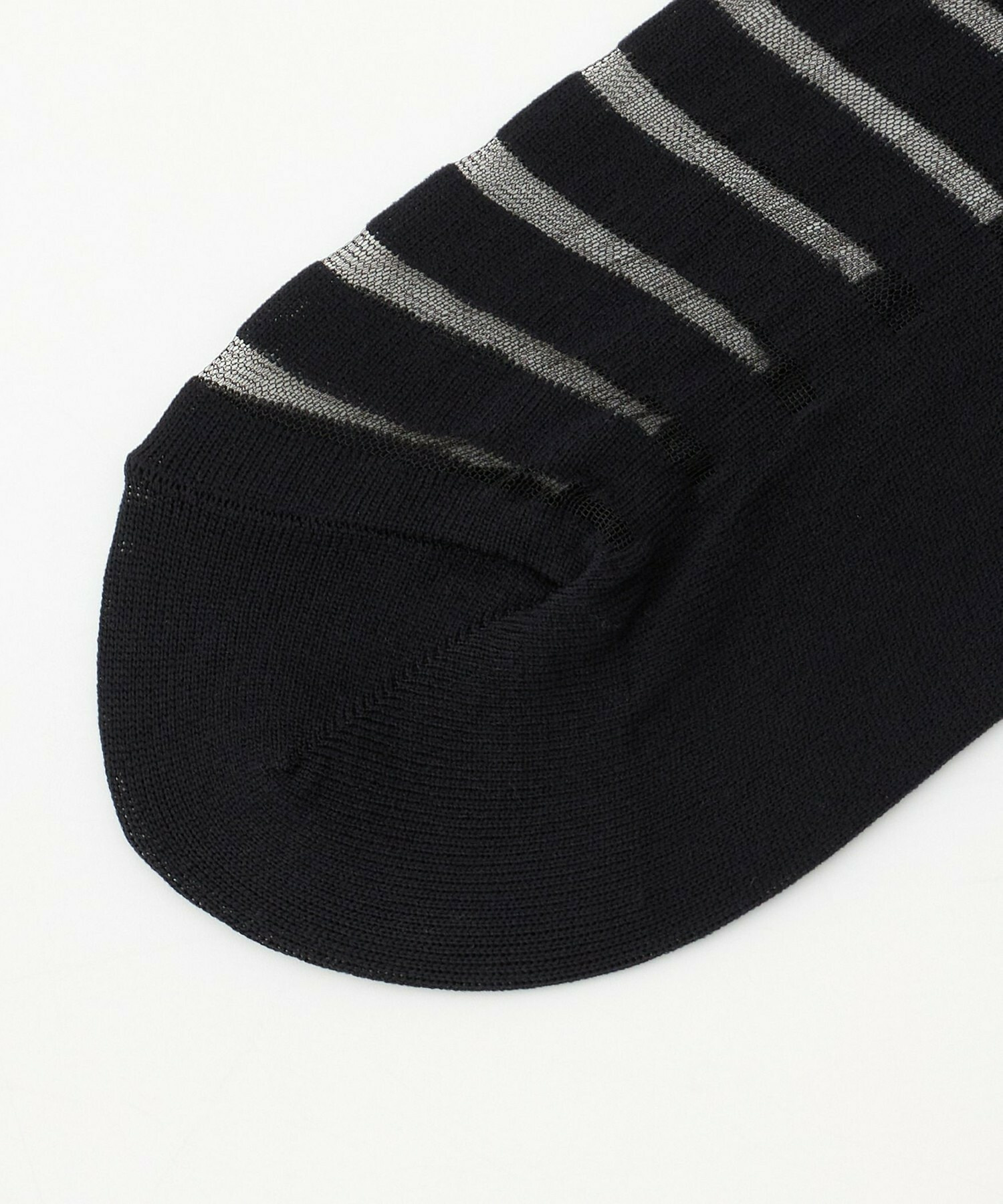 【L'EQUIPE】シースルーMIXボーダーソックス 詳細画像 ブラック 2