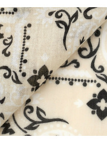 【L'EQUIPE】V.FRAAS フラワーバンダナ風ストール 詳細画像 マスタード 10