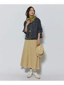 【L'EQUIPE】V.FRAAS フラワーバンダナ風ストール 詳細画像 マスタード 2