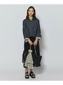 【L'EQUIPE】V.FRAAS フラワーバンダナ風ストール 詳細画像 マスタード 4