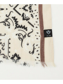 【L'EQUIPE】V.FRAAS フラワーバンダナ風ストール 詳細画像 マスタード 9