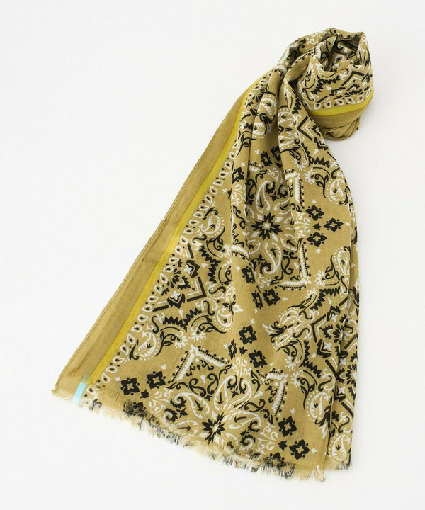 V.FRAAS フラワーバンダナ風ストール 詳細画像 マスタード 1