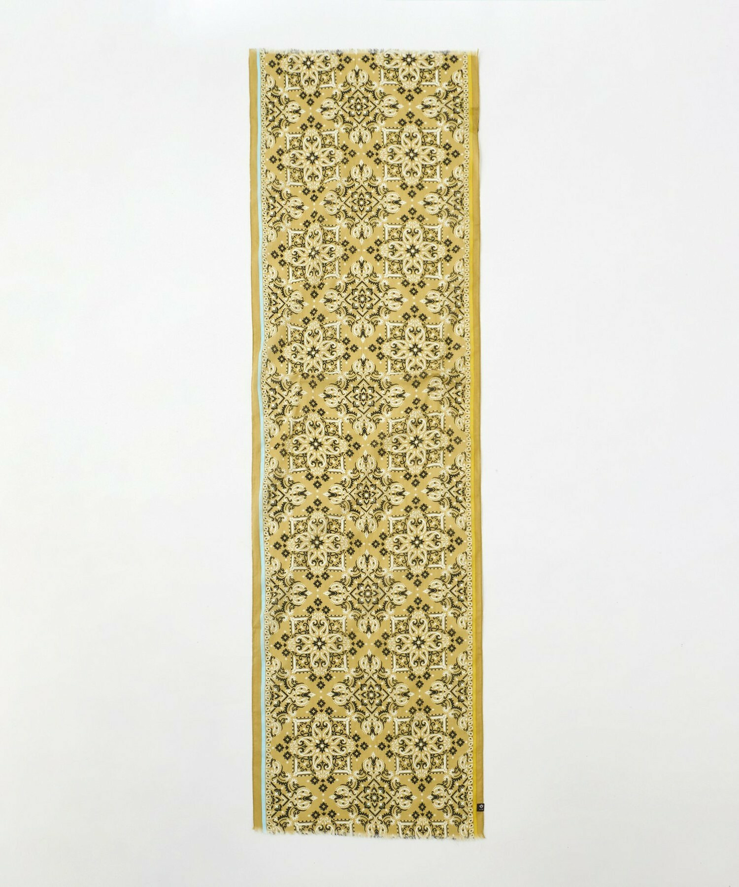 【L'EQUIPE】V.FRAAS フラワーバンダナ風ストール 詳細画像 マスタード 3