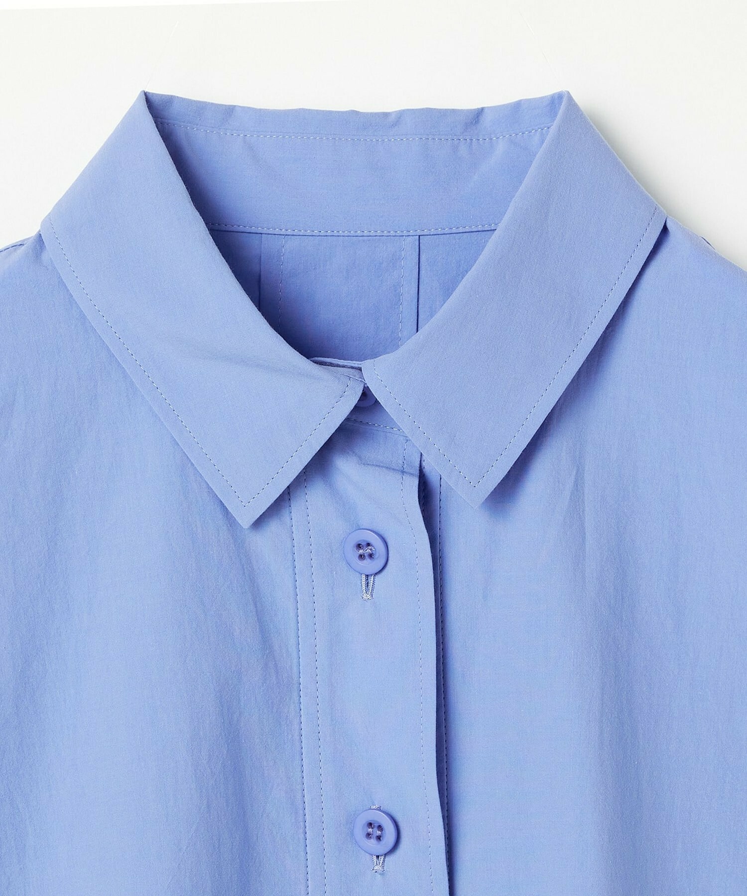 【L'EQUIPE】オーガニックコットンビンテージシャツブラウス 詳細画像 サックスブルー 14