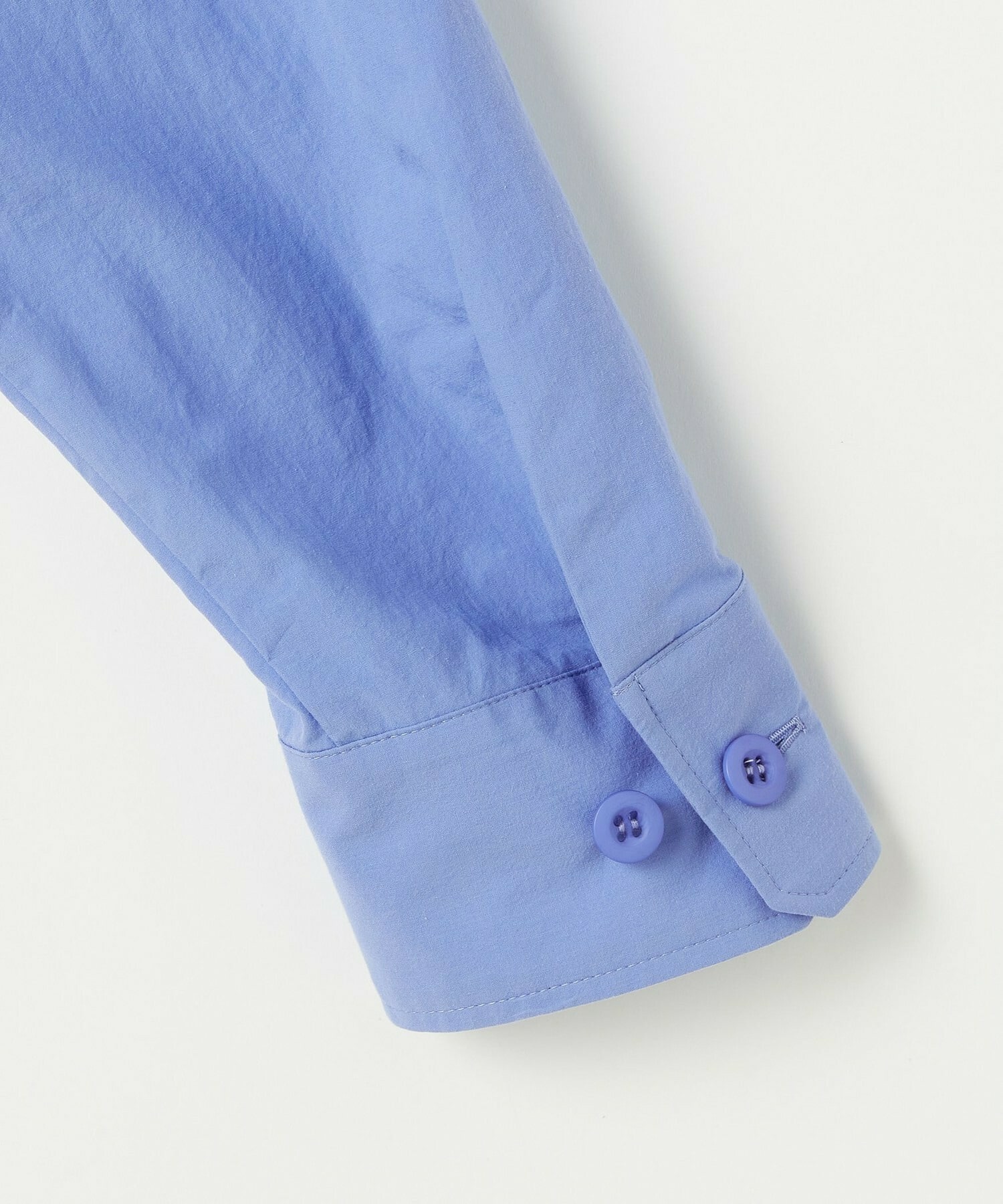 【L'EQUIPE】オーガニックコットンビンテージシャツブラウス 詳細画像 サックスブルー 16