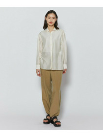 【L'EQUIPE】シャイニーローンシャツブラウス 詳細画像 ネイビー 2