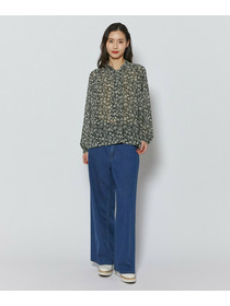 【L'EQUIPE】フローラルプリントブラウス 詳細画像 ブラック系その他 1