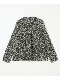 【L'EQUIPE】フローラルプリントブラウス 詳細画像 ブラック系その他 10