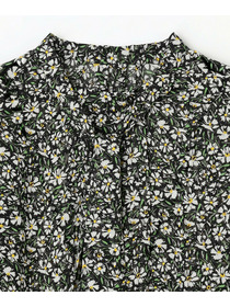 【L'EQUIPE】フローラルプリントブラウス 詳細画像 ブラック系その他 11