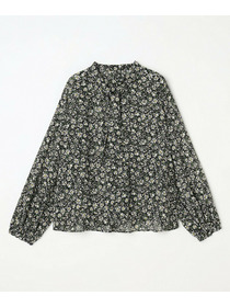 【L'EQUIPE】フローラルプリントブラウス 詳細画像 ブラック系その他 9