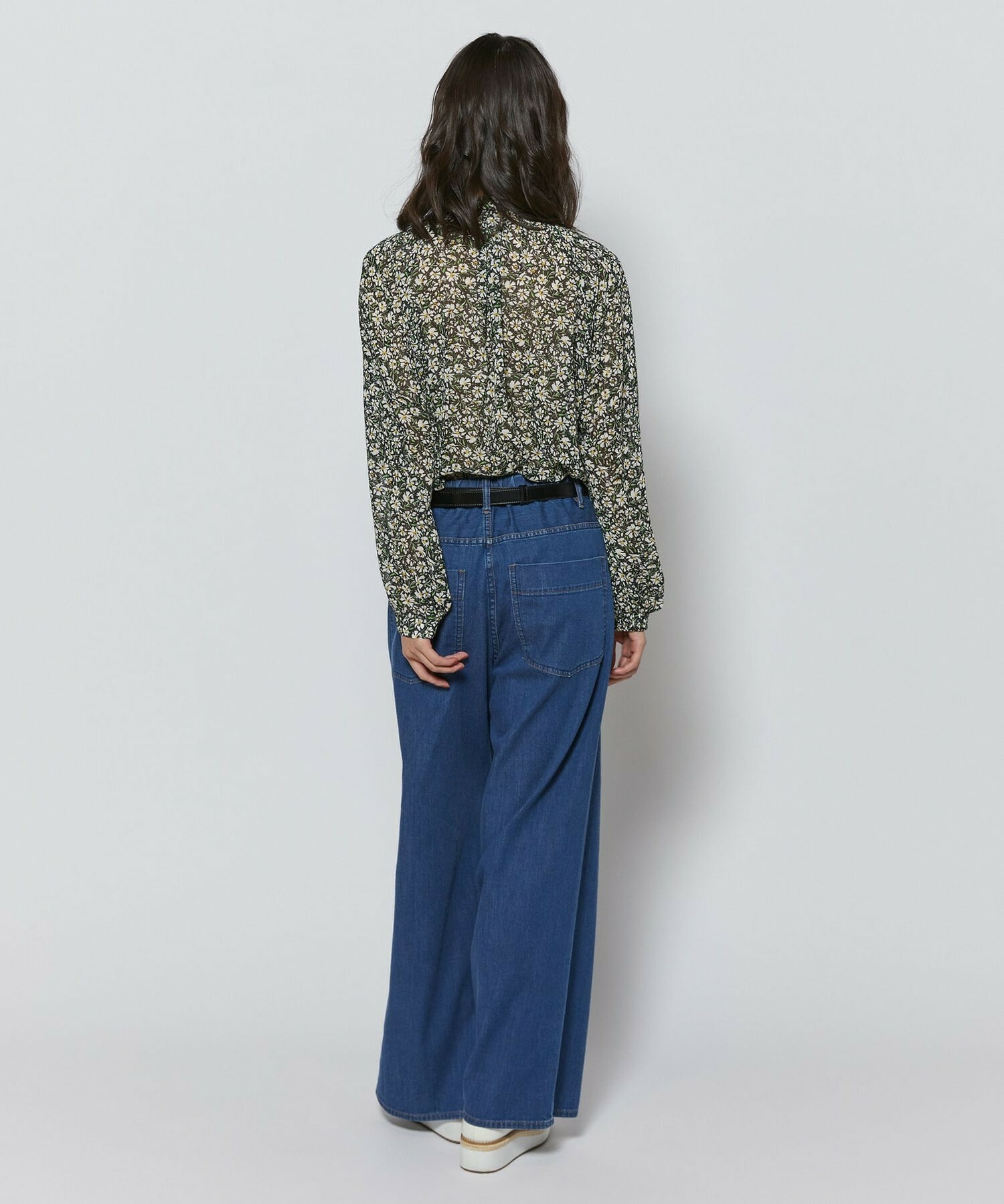 【L'EQUIPE】フローラルプリントブラウス 詳細画像 ブラック系その他 4