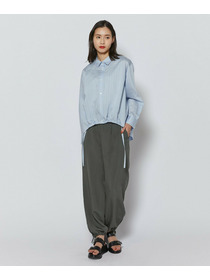 【L'EQUIPE】ウォッシャブルストライプシャツ 詳細画像 サックスブルー 8