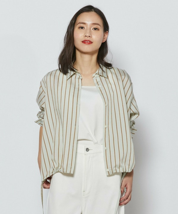 【L'EQUIPE】ウォッシャブルストライプシャツ