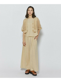 【L'EQUIPE】［eclat 2026年5月号掲載商品］ピュアリネンガーメントダイブラウス 詳細画像 サックスブルー 1