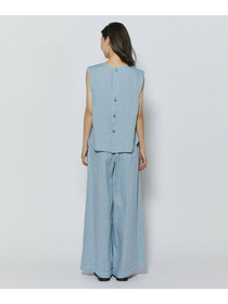 【L'EQUIPE】［eclat 2026年5月号掲載商品］ピュアリネンガーメントダイブラウス 詳細画像 サックスブルー 11